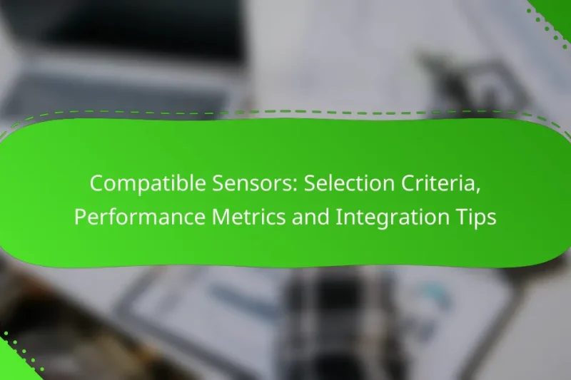 Compatible Sensors: Selection Criteria, Performance Metrics and Integration Tips