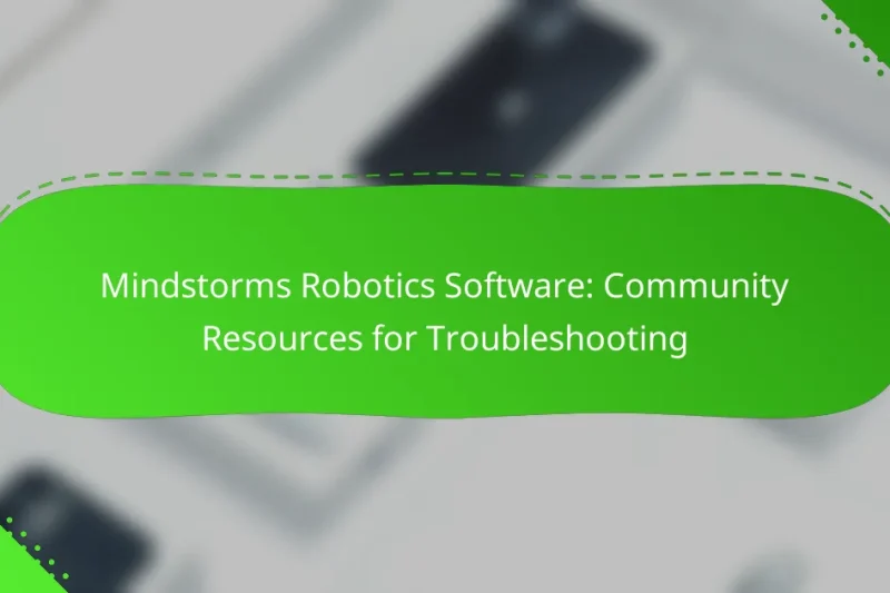 Mindstorms Robotics Software: Community Resources for Troubleshooting