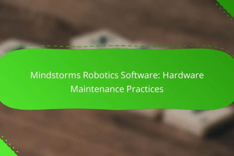 Mindstorms Robotics Software: Hardware Maintenance Practices