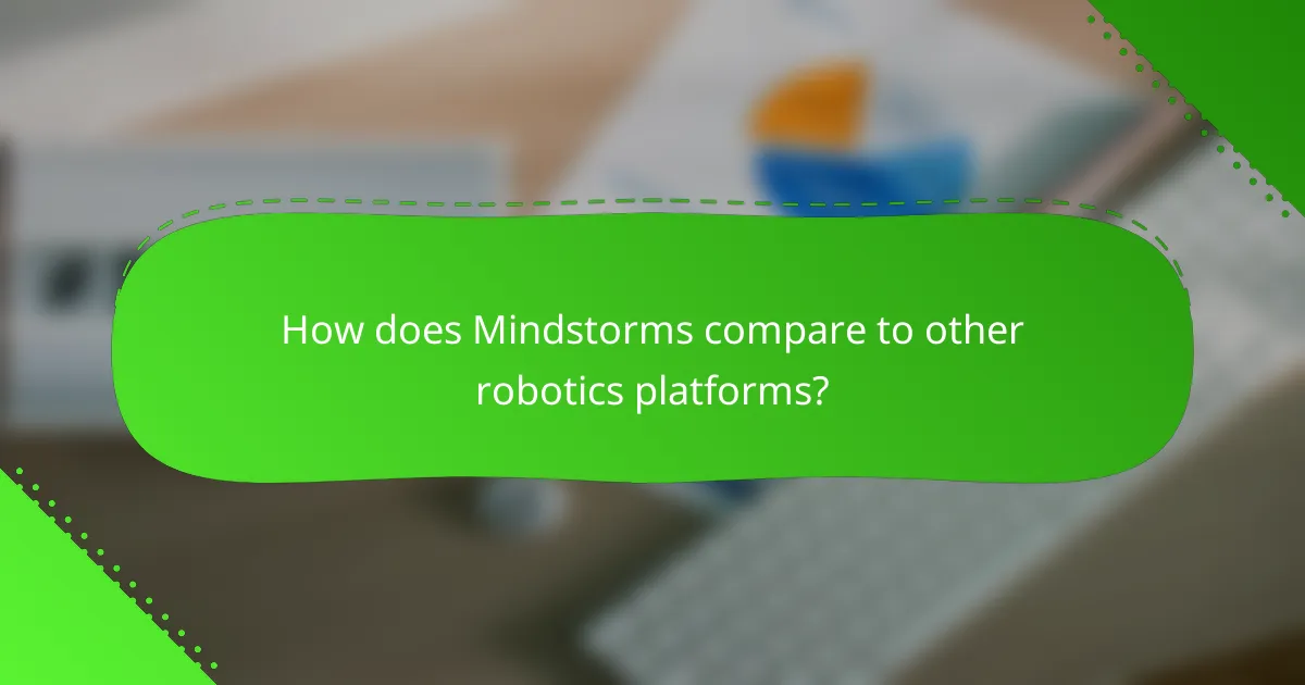 How does Mindstorms compare to other robotics platforms?
